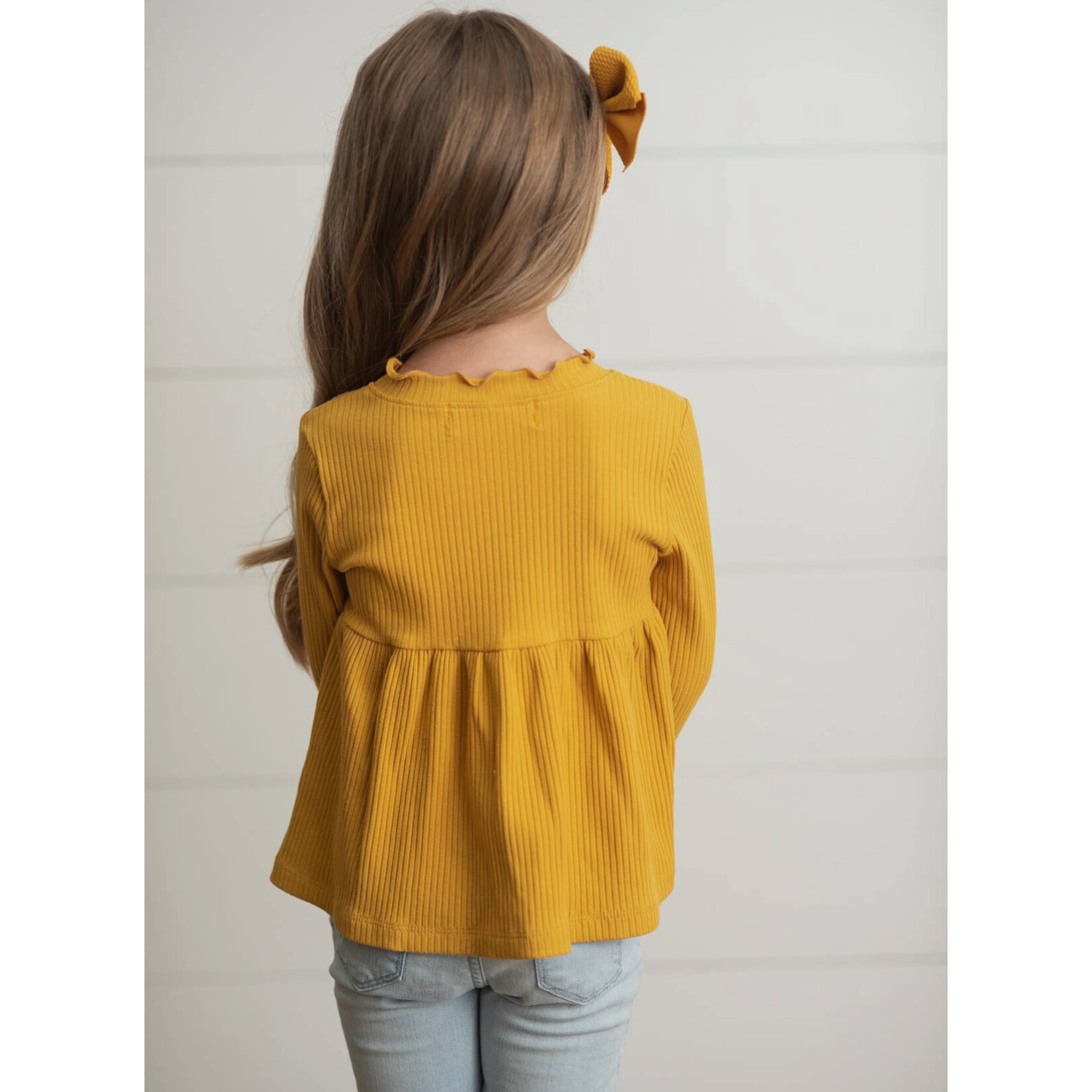 Mustard Ribbed Top (Size 10/12)
