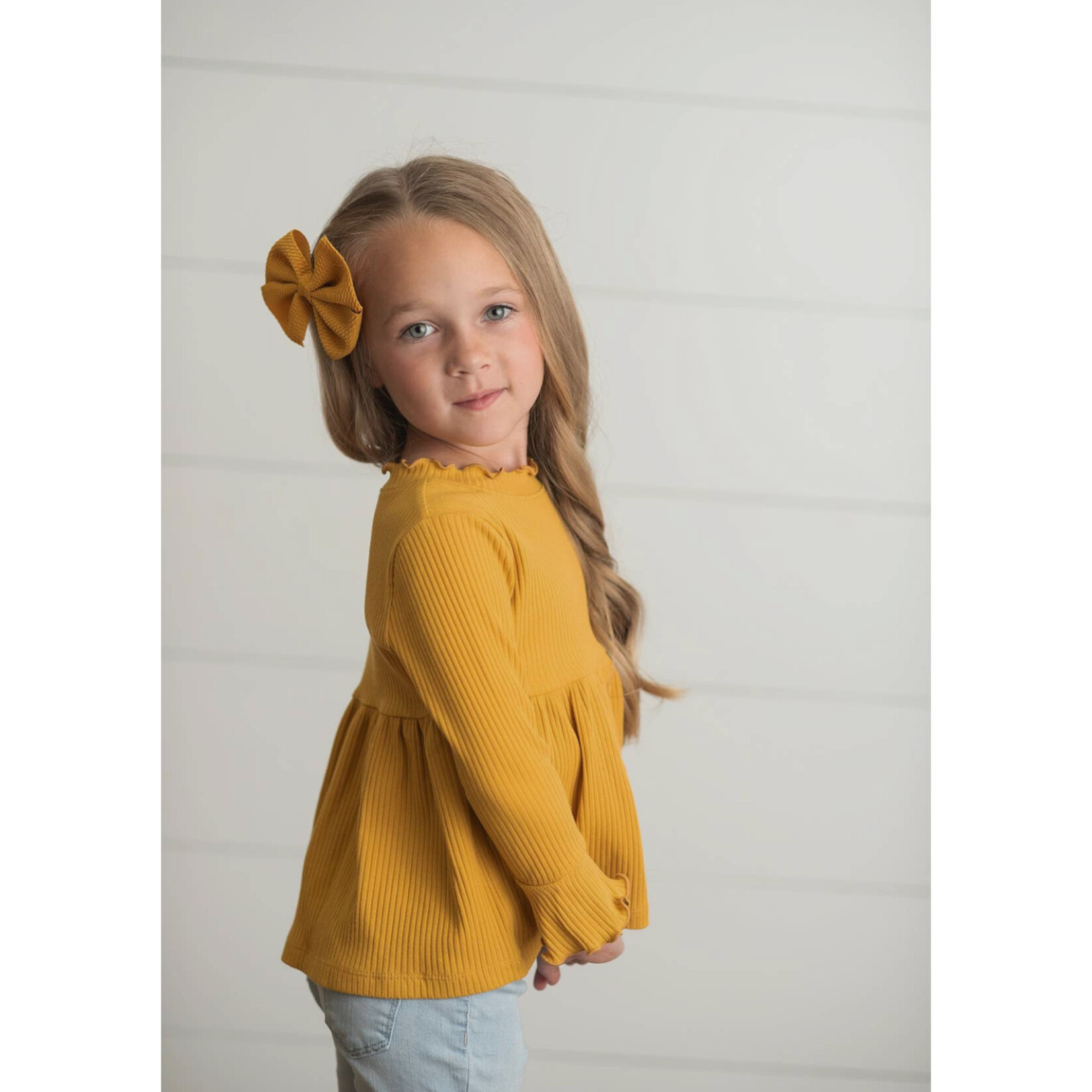Mustard Ribbed Top (Size 10/12)