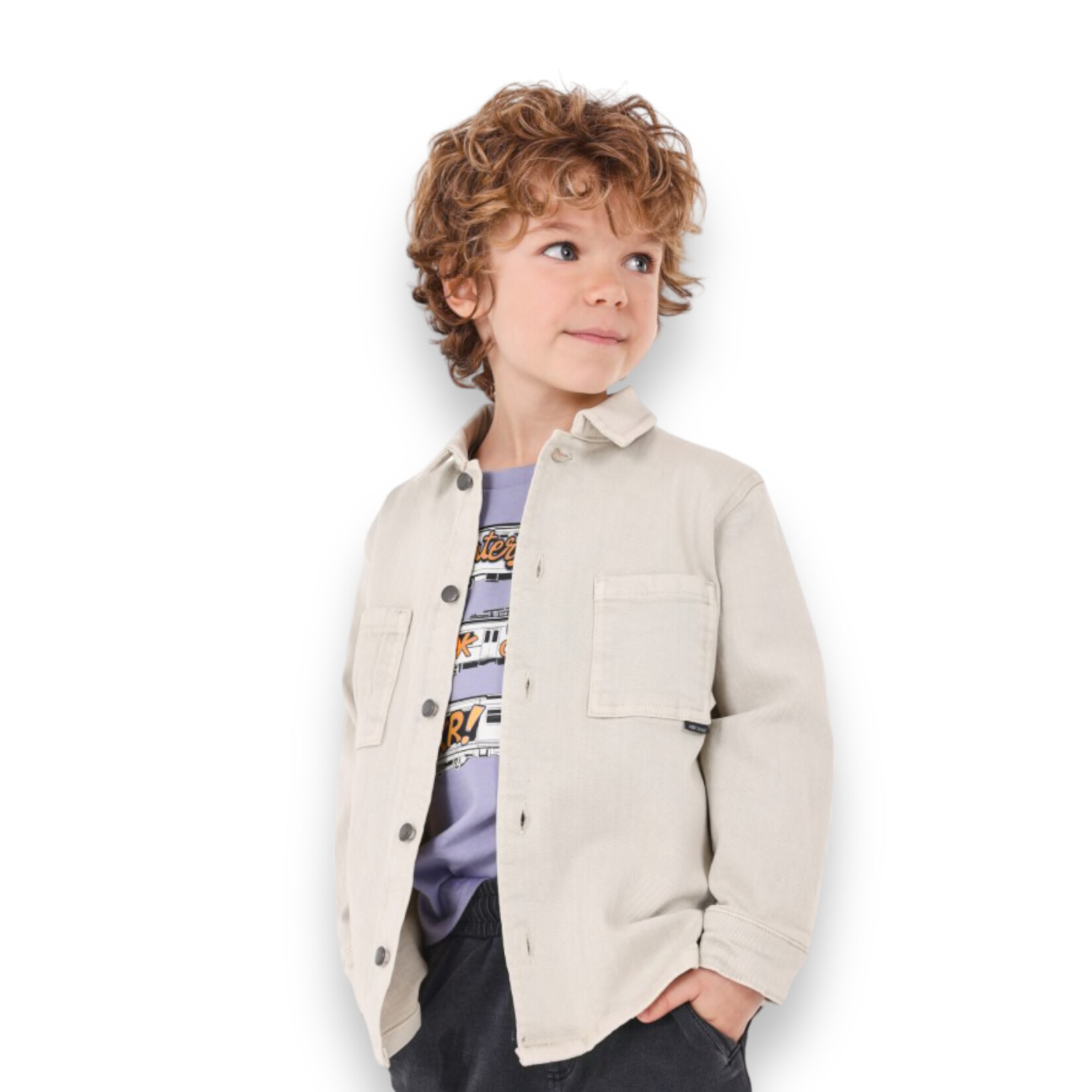 Mayoral Cement Twill Overshirt