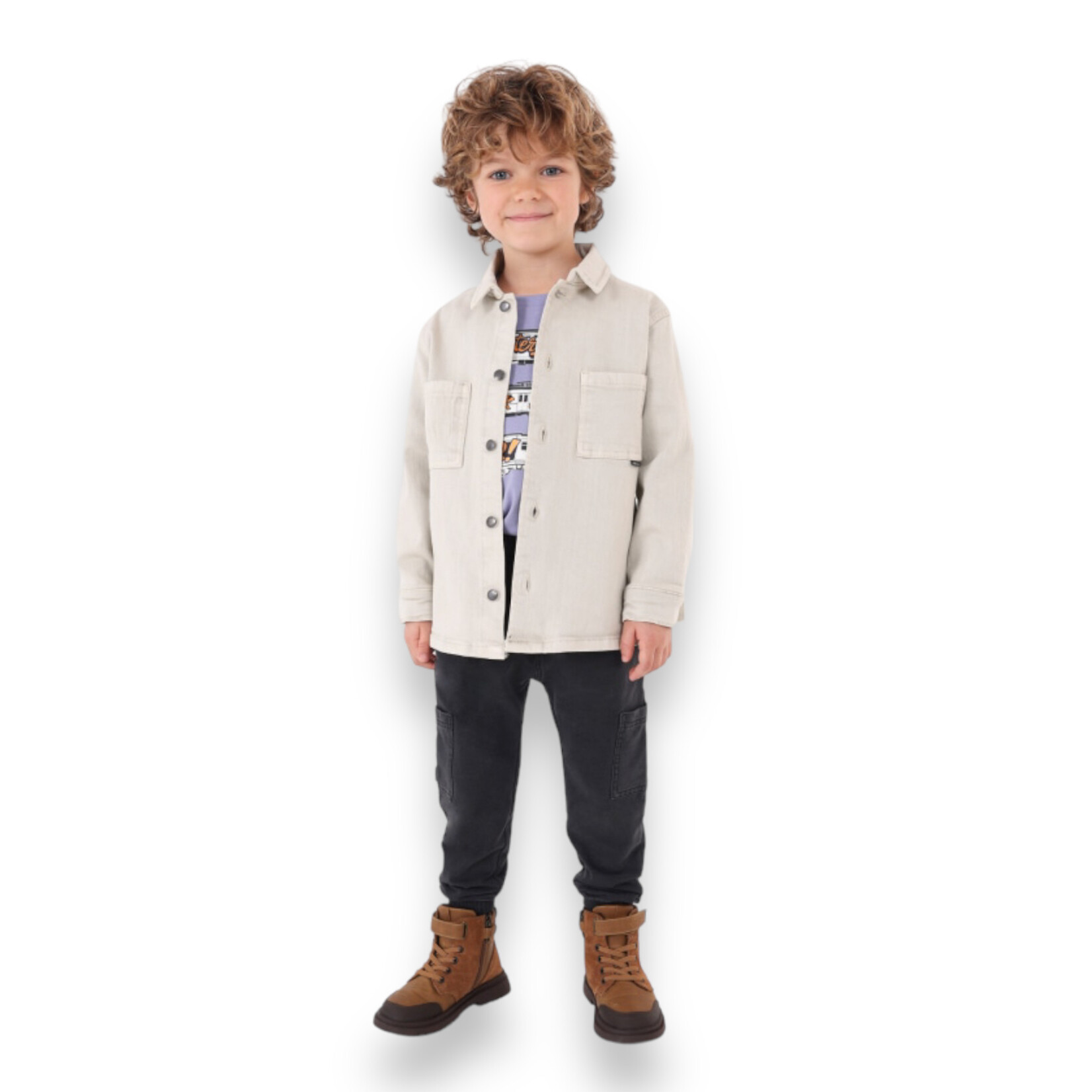 Mayoral Cement Twill Overshirt