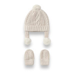 Mayoral Knit Hat & Mittens Set - Milk