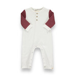 Me & Henry White Raglan Romper (Size 18-24M)