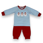 Three Sisters Santa Applique Jogger Set