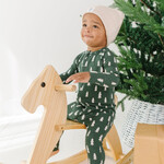 Brave Little Ones Christmas Trees Ribbed Romper (Size 3-6m)