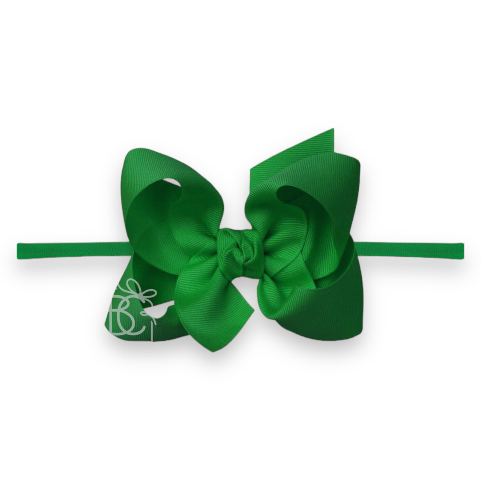 4.5" Skinny Bow Band Emerald
