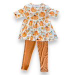 Pretty Pumpkin Bamboo Peplum Set
