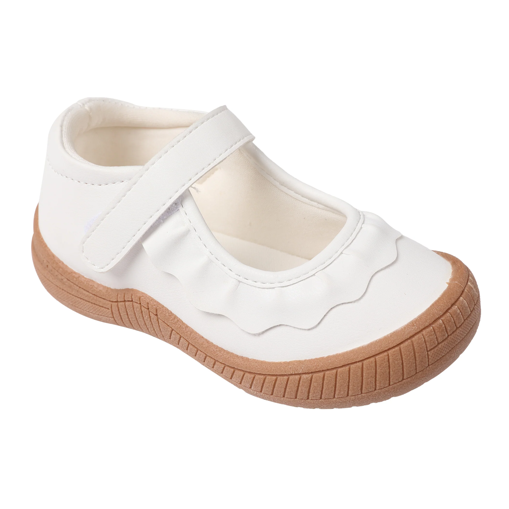 Oomphies Ruffle Mary Jane Shoe - White