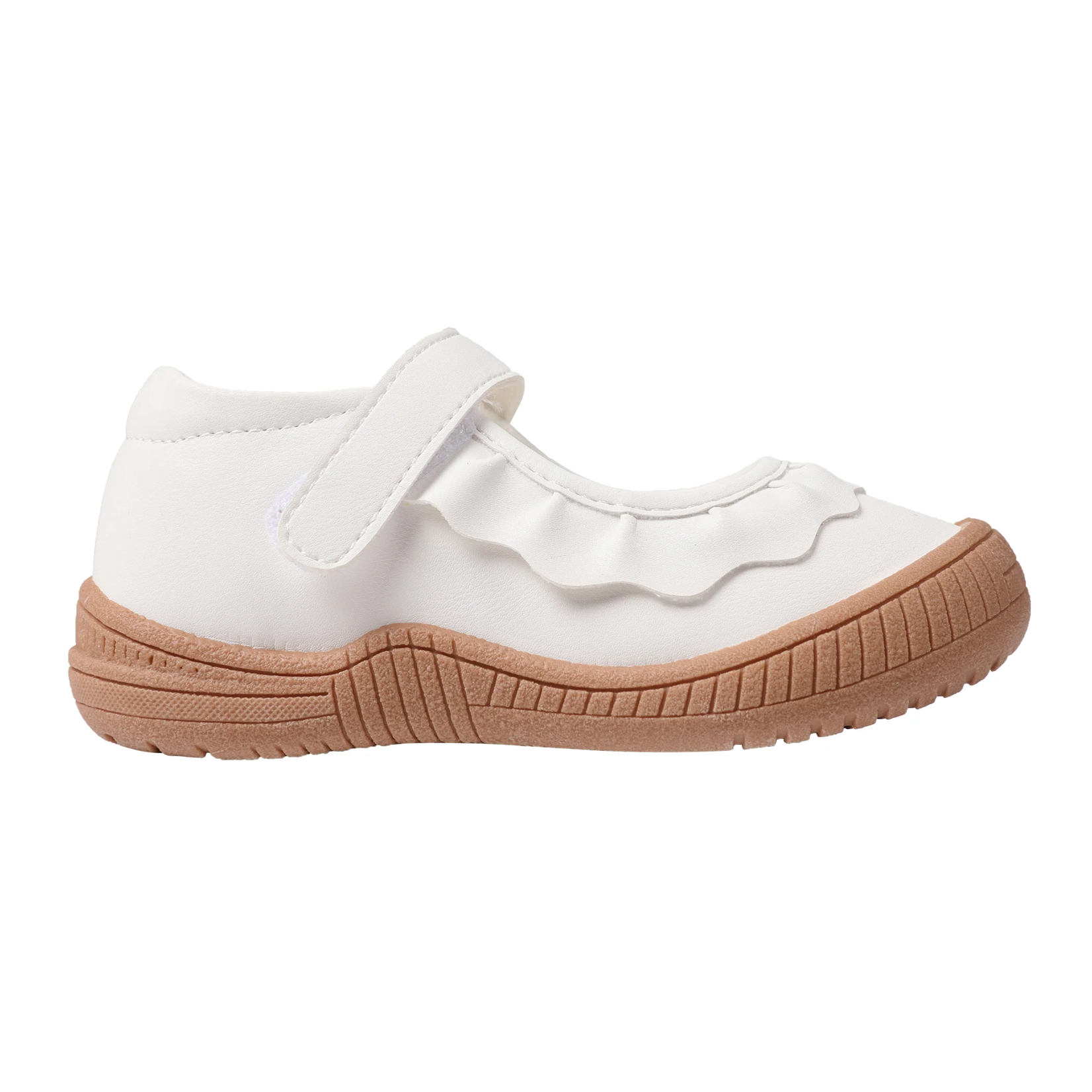 Oomphies Ruffle Mary Jane Shoe - White