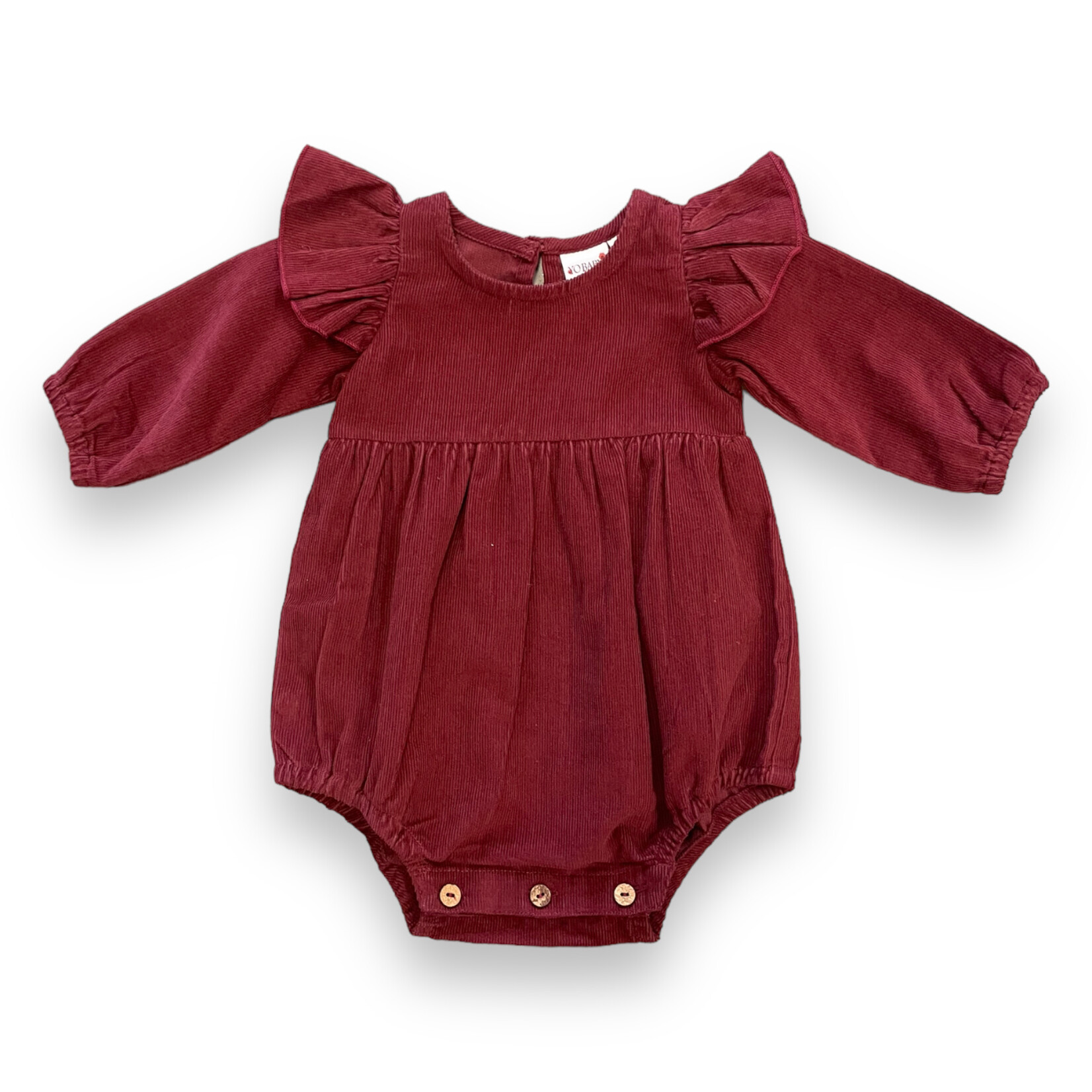 Yo Baby Corduroy Bubble - Wine (Size 9-12M)