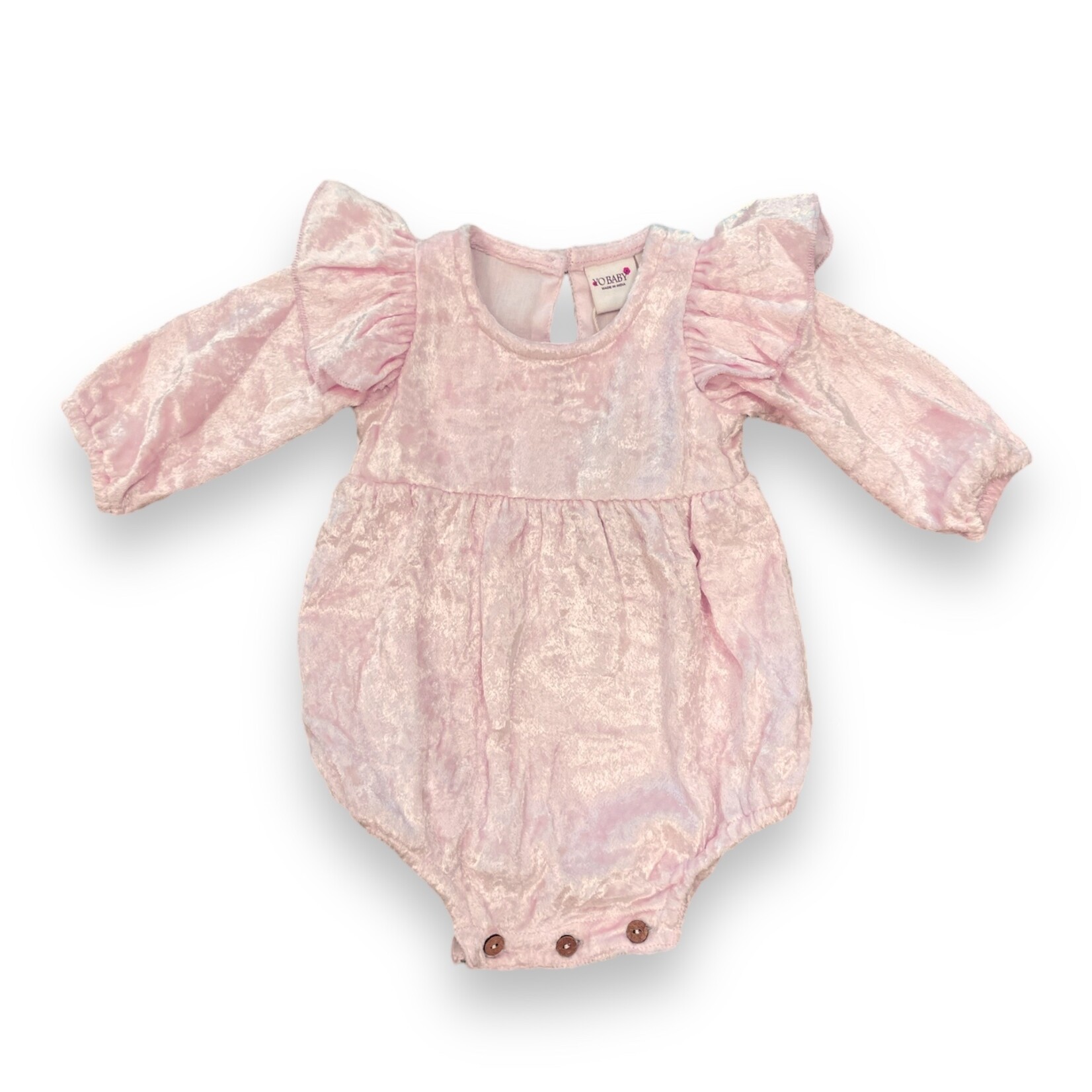 Yo Baby Crushed Velvet Bubble - Pink