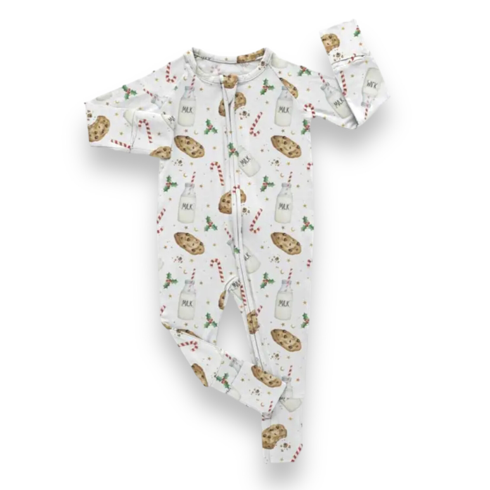 Charlie's Project Milk & Cookies NEWBORN Zippy Romper