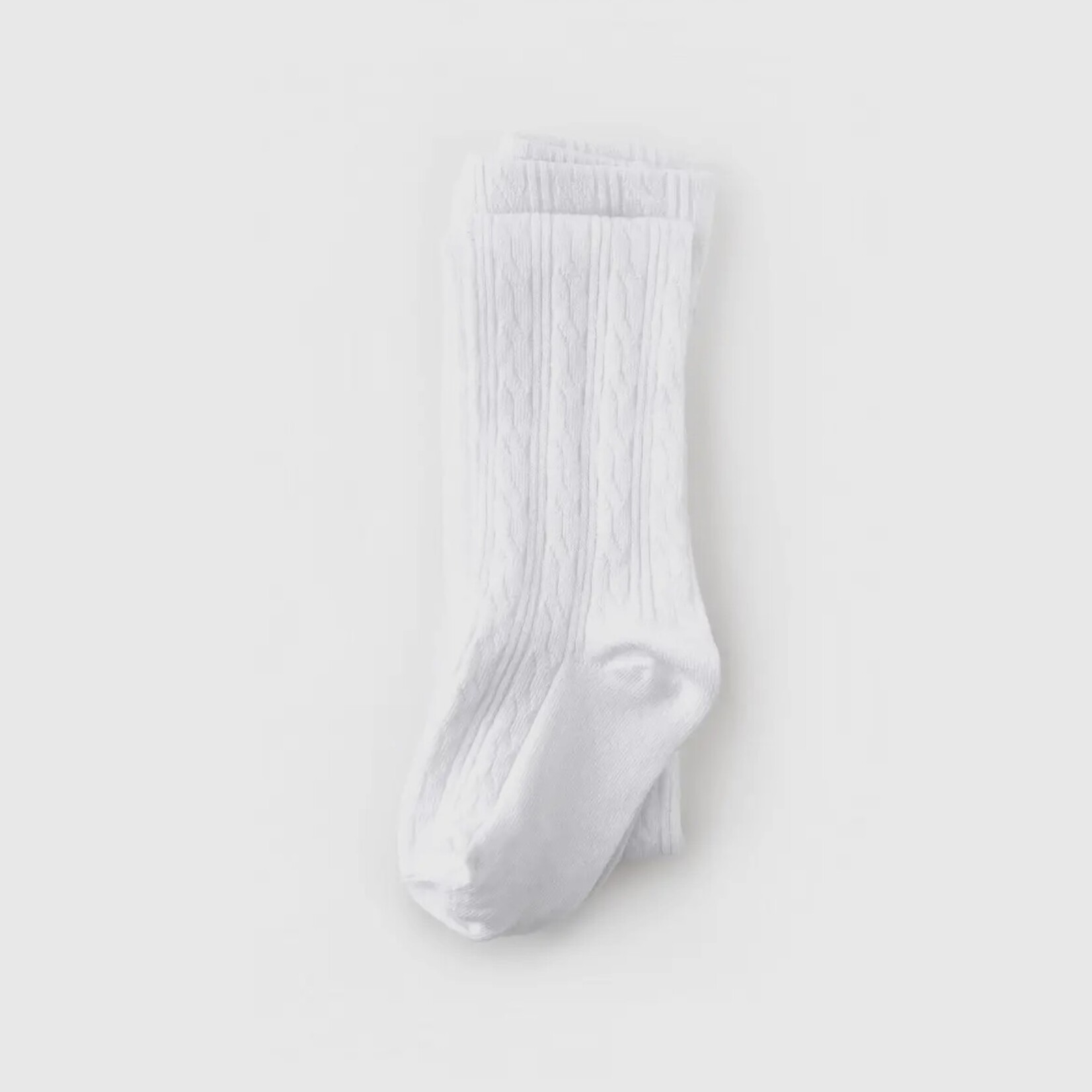 White Cable Knit Tights - Size 3-4Y