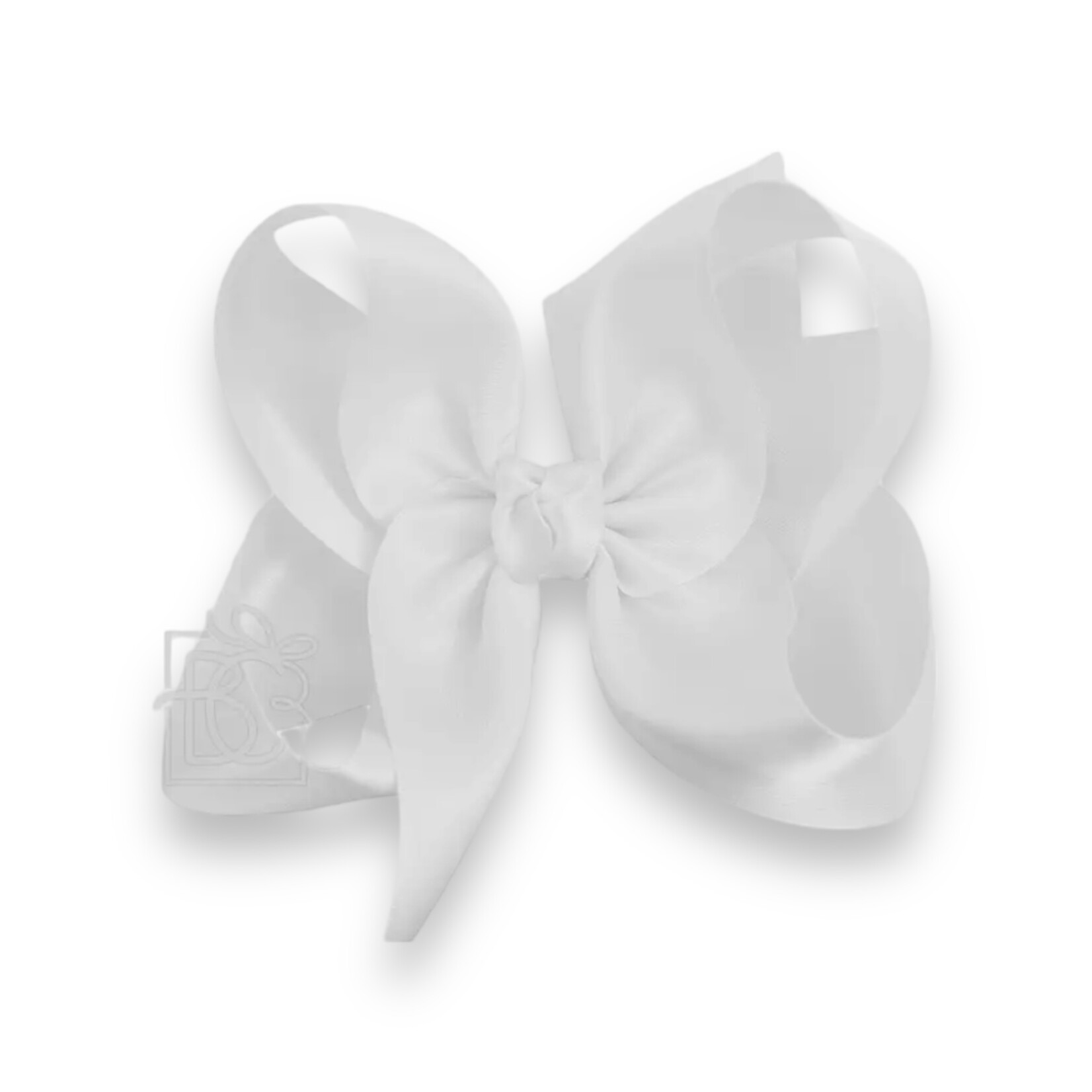 6.5" White Satin Bow