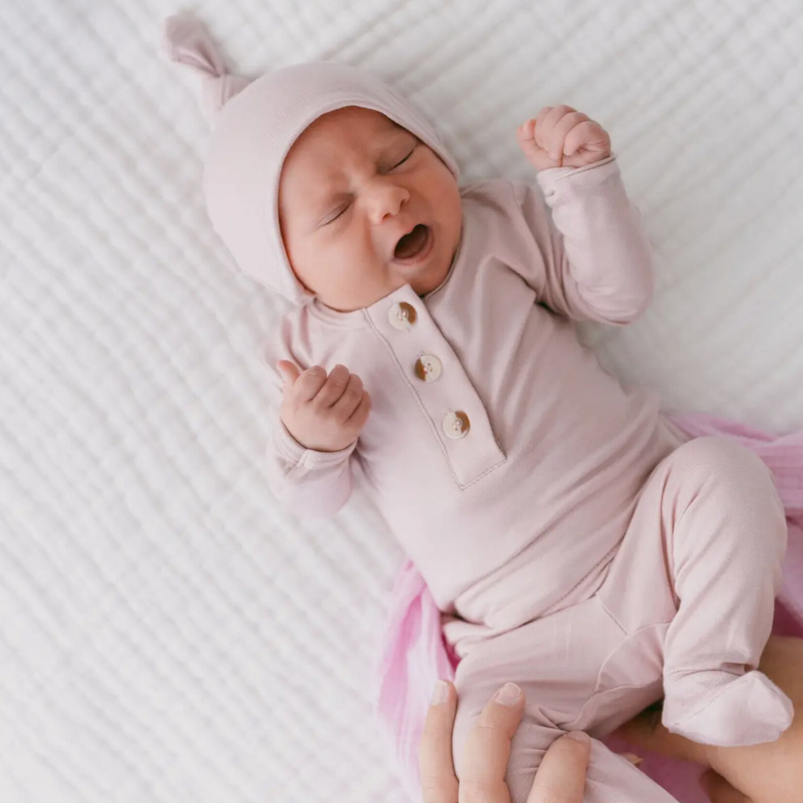 Coming Home Outfit Hat & Headband - Dusty Rose