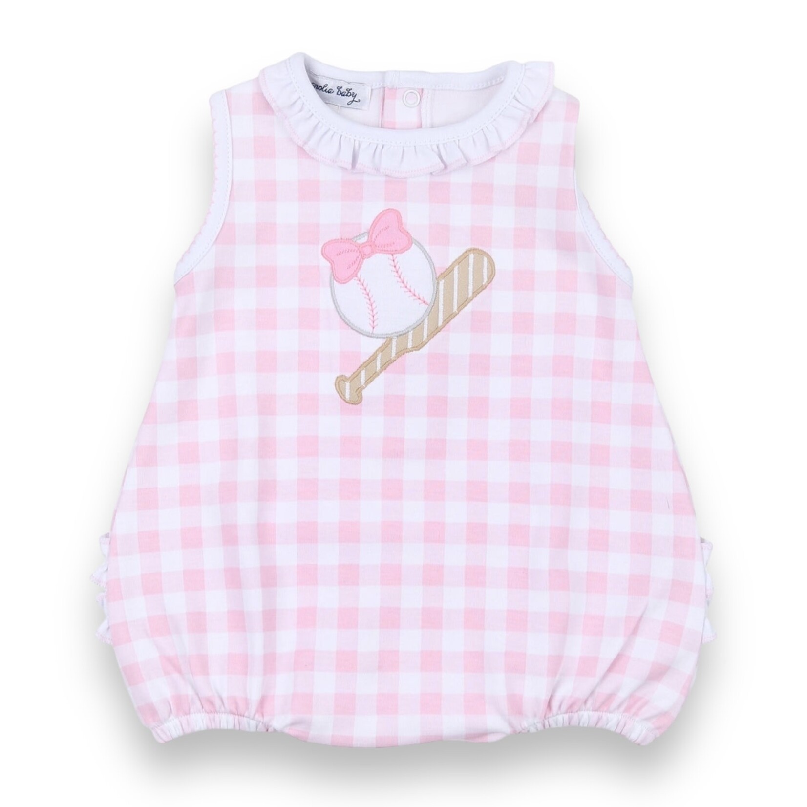 Batter Up Pink Gingham Bubble
