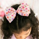 Sweet Wink Candy Hearts Tulle Bow Clip