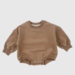 Oversized Sweater Romper - Walnut