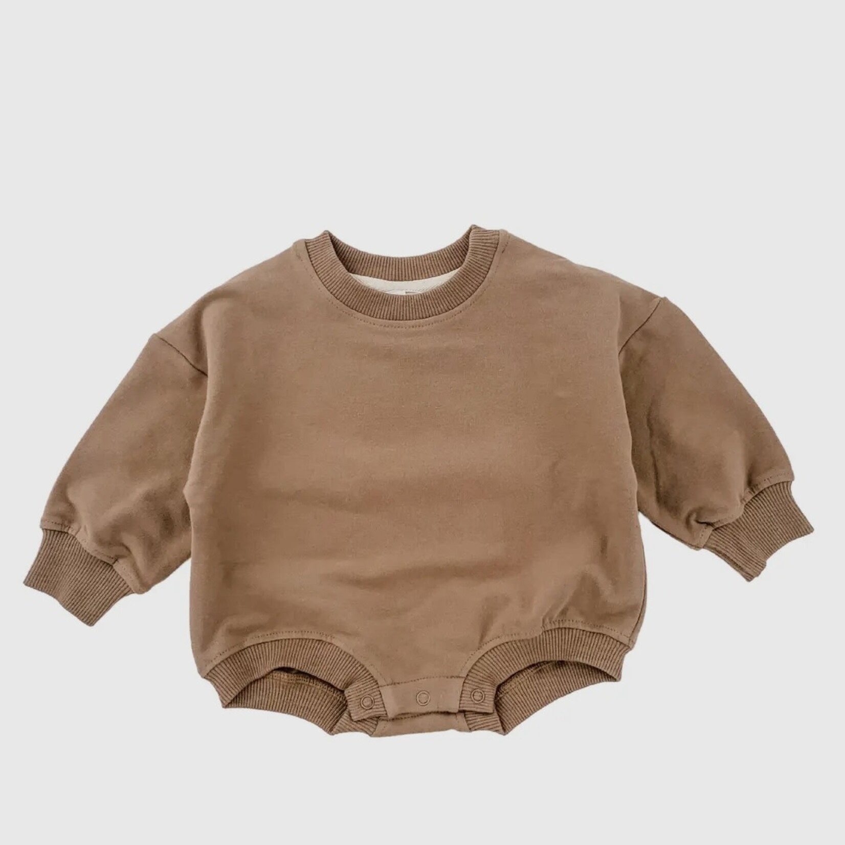 Oversized Sweater Romper - Walnut