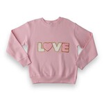 Sparkle Sisters LOVE Pink Chenille Patch Sweatshirt