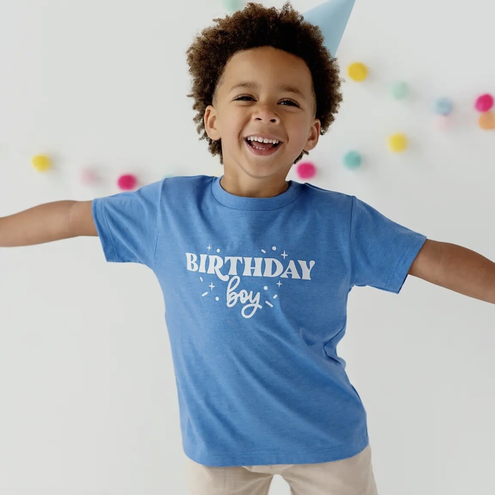 Blue Birthday Boy Shirt (Size 5)