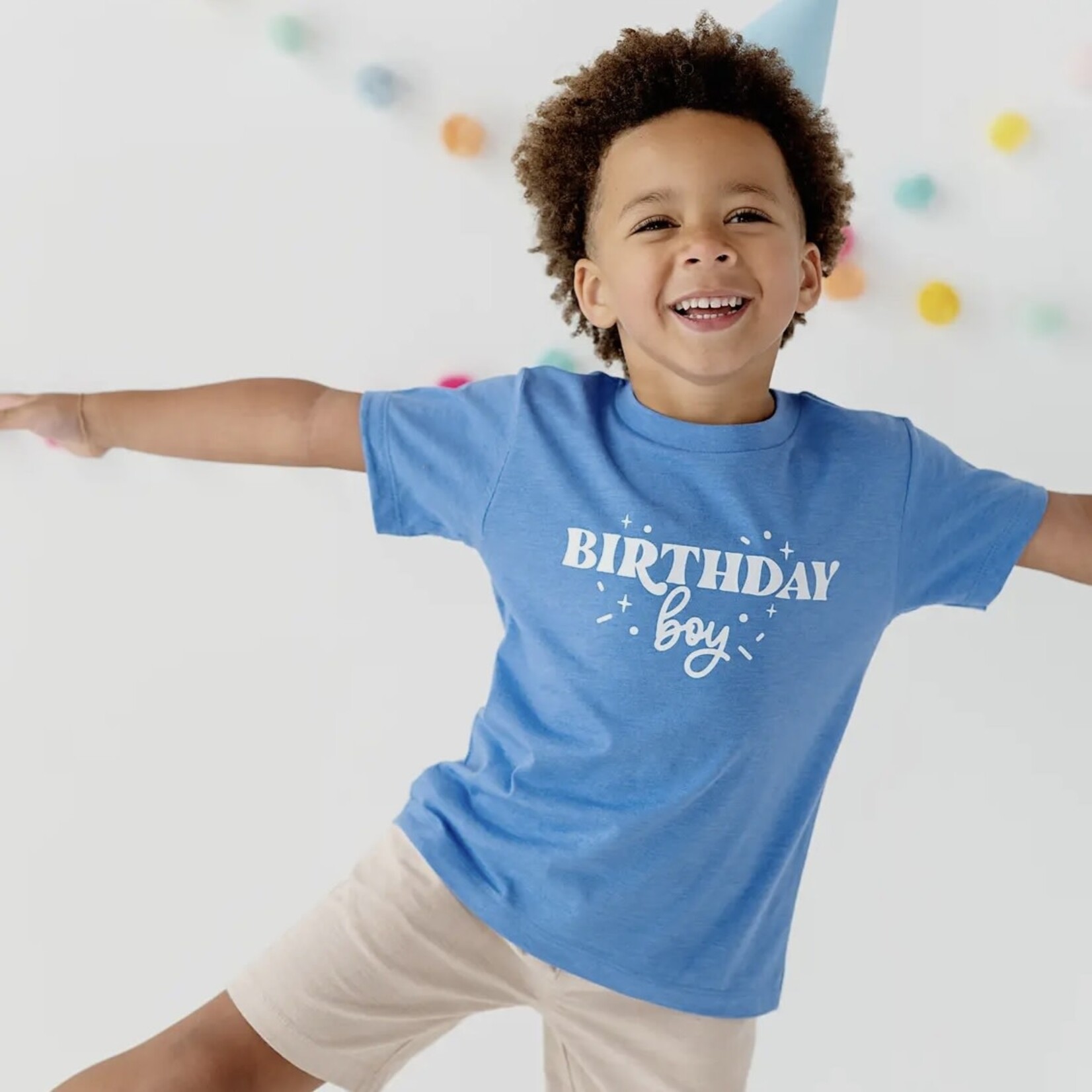 Blue Birthday Boy Shirt (Size 5)