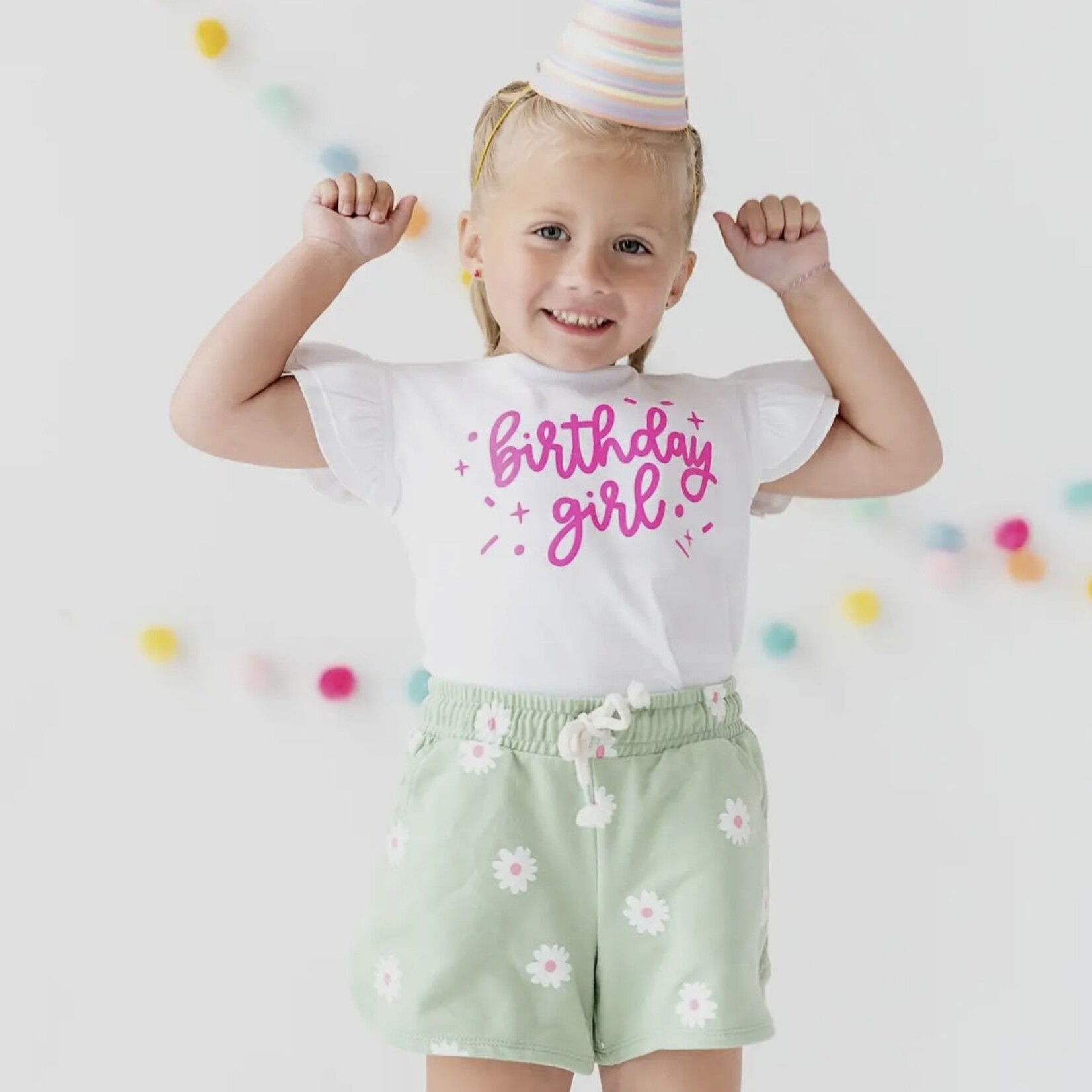 Pink & White Birthday Girl Shirt