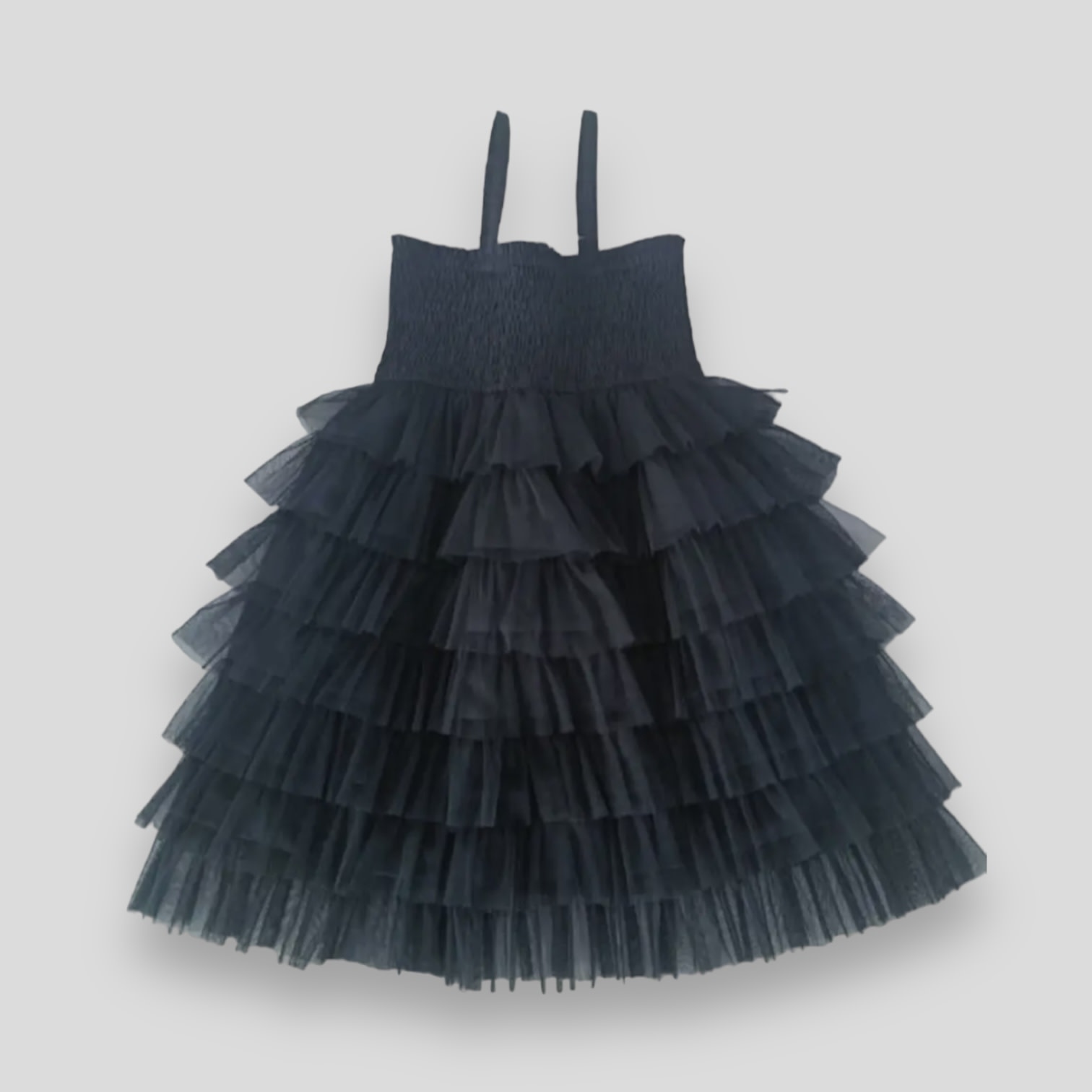 Yo Baby Full Tiered Tulle Dress - Black Yo Baby Full Tiered Tulle Dress - Black
