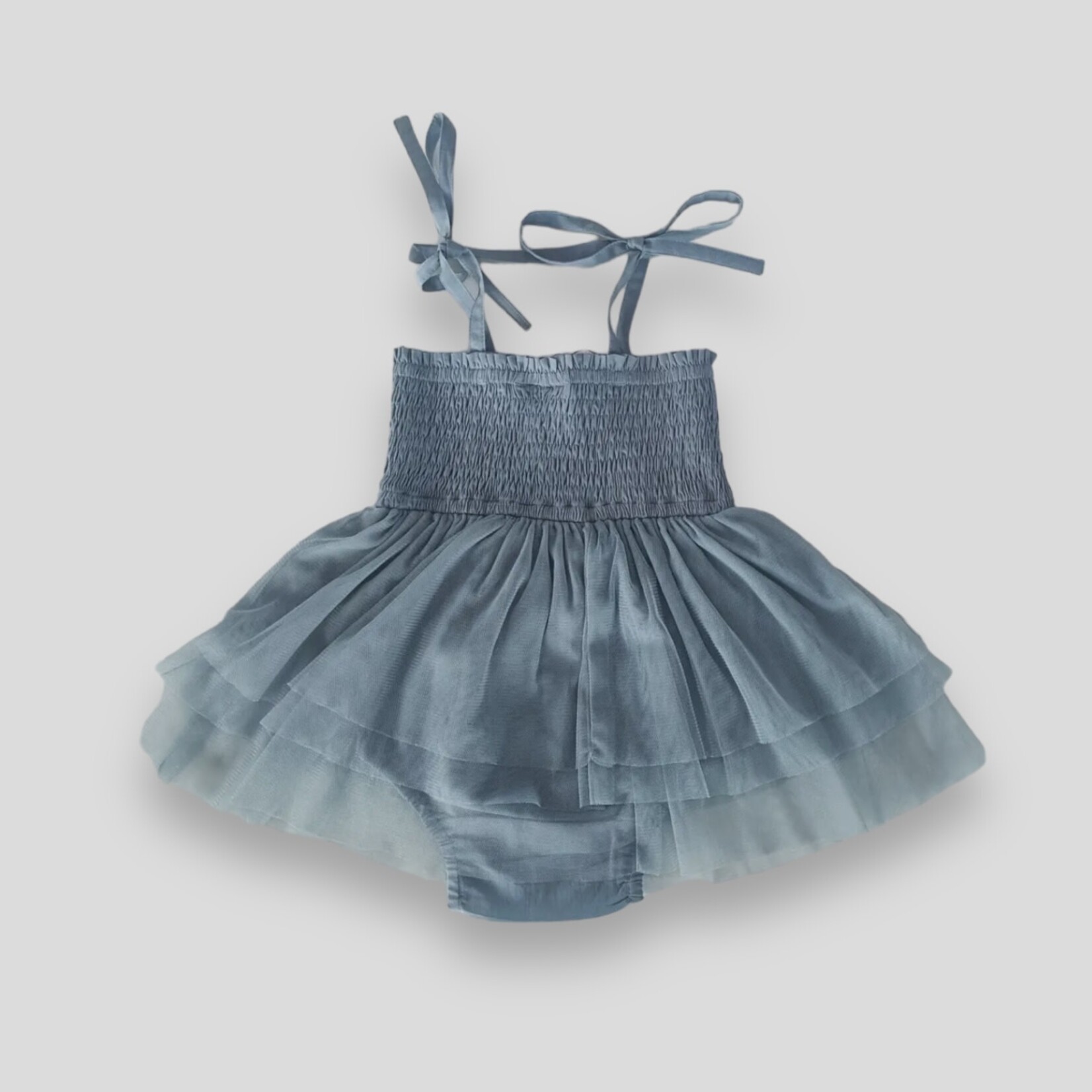 Yo Baby Tulle Bubble Dress - Blue/Grey