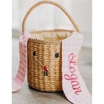 Gingham Easter Bunny Basket (Pink)