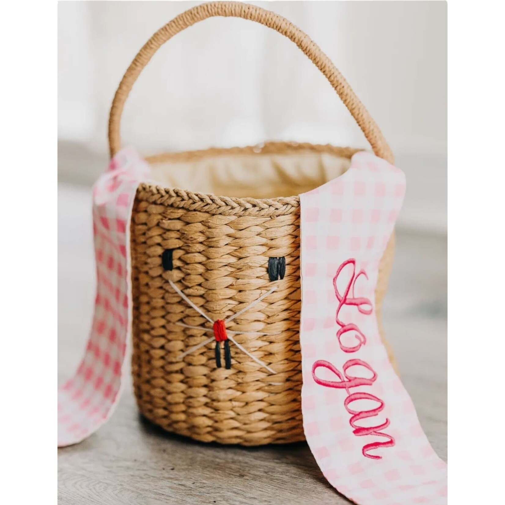 Gingham Easter Bunny Basket