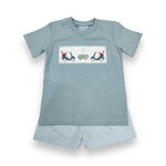 Three Sisters Golf Smocked Boy Short Set (Size 6)