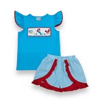 Three Sisters Under the Sea Smocked Short Set