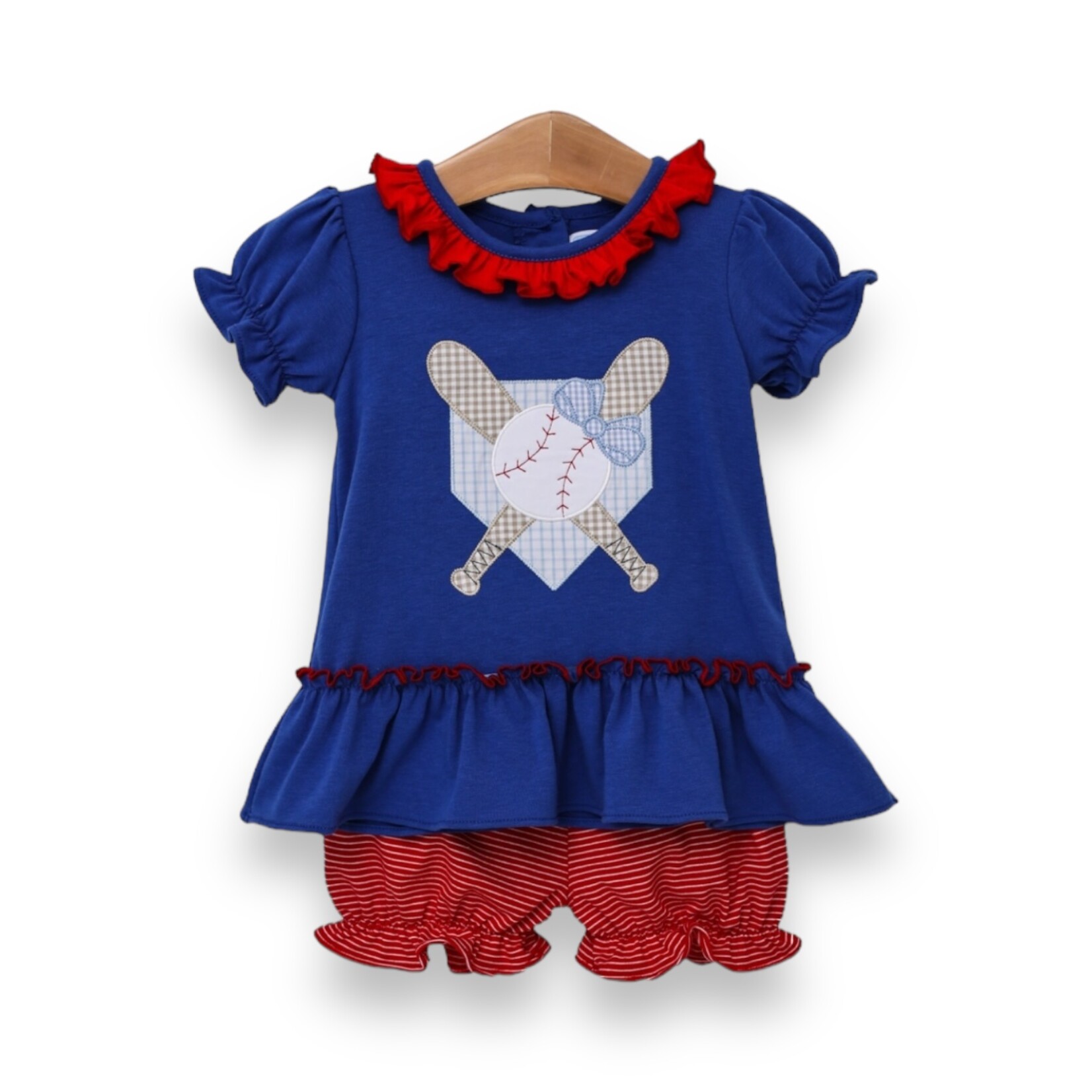 Trotter Street Kids Home Run Baseball Bloomer Set
