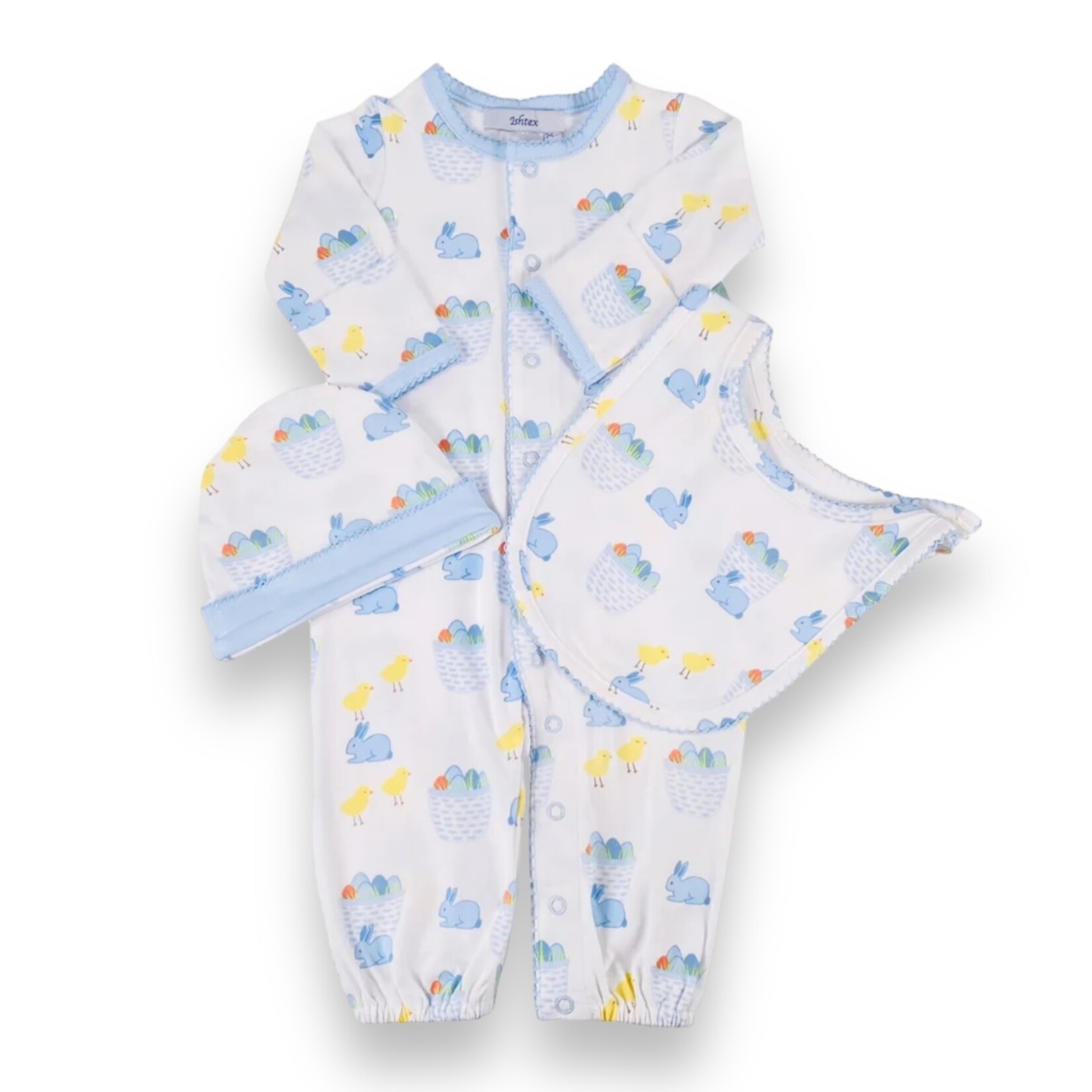 Ishtex Boy Easter Basket Newborn Gown Set