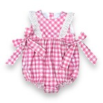 Charming Little One Pink Watercolor Check Bubble