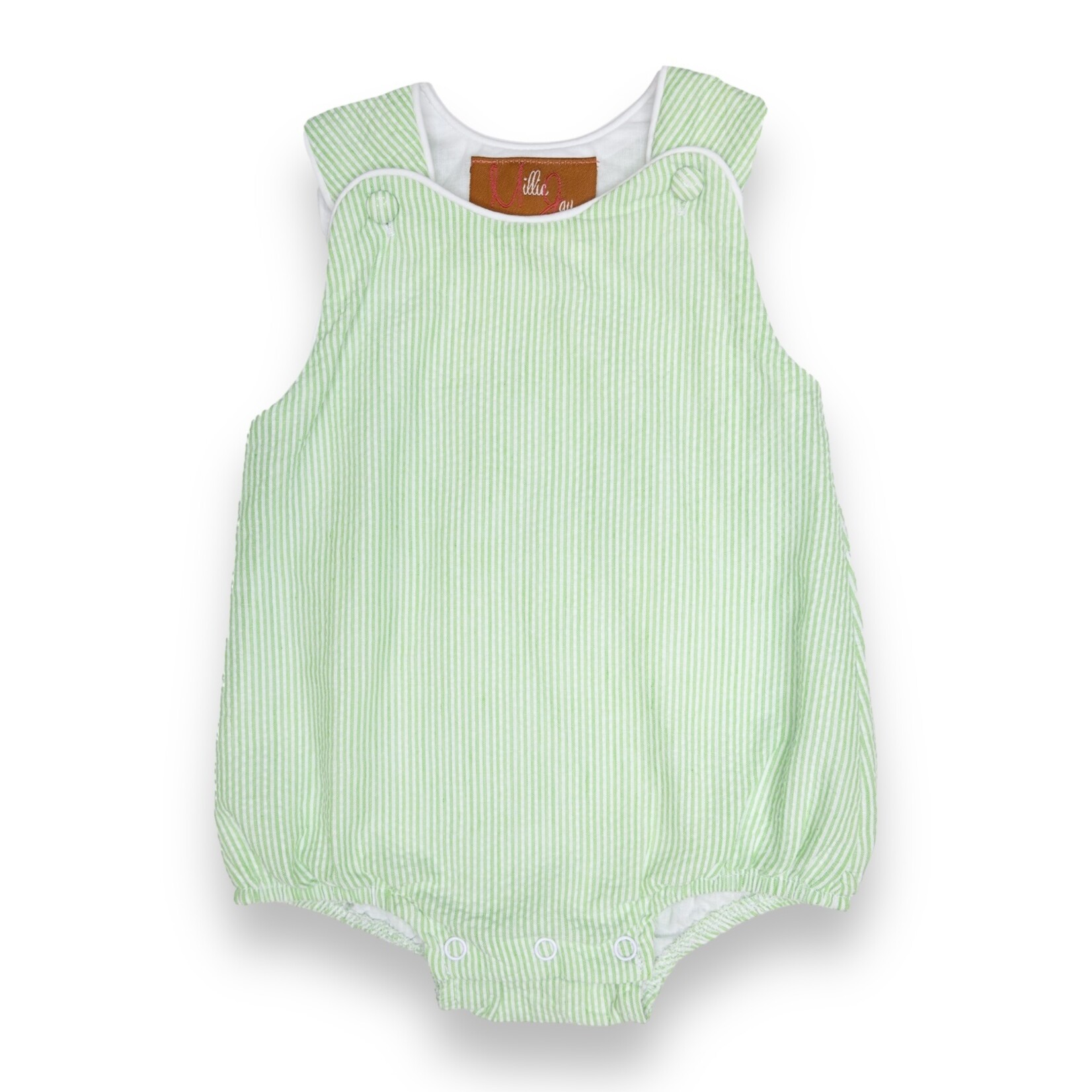 Millie Jay Green Seersucker Brooks Bubble (Size 9M)