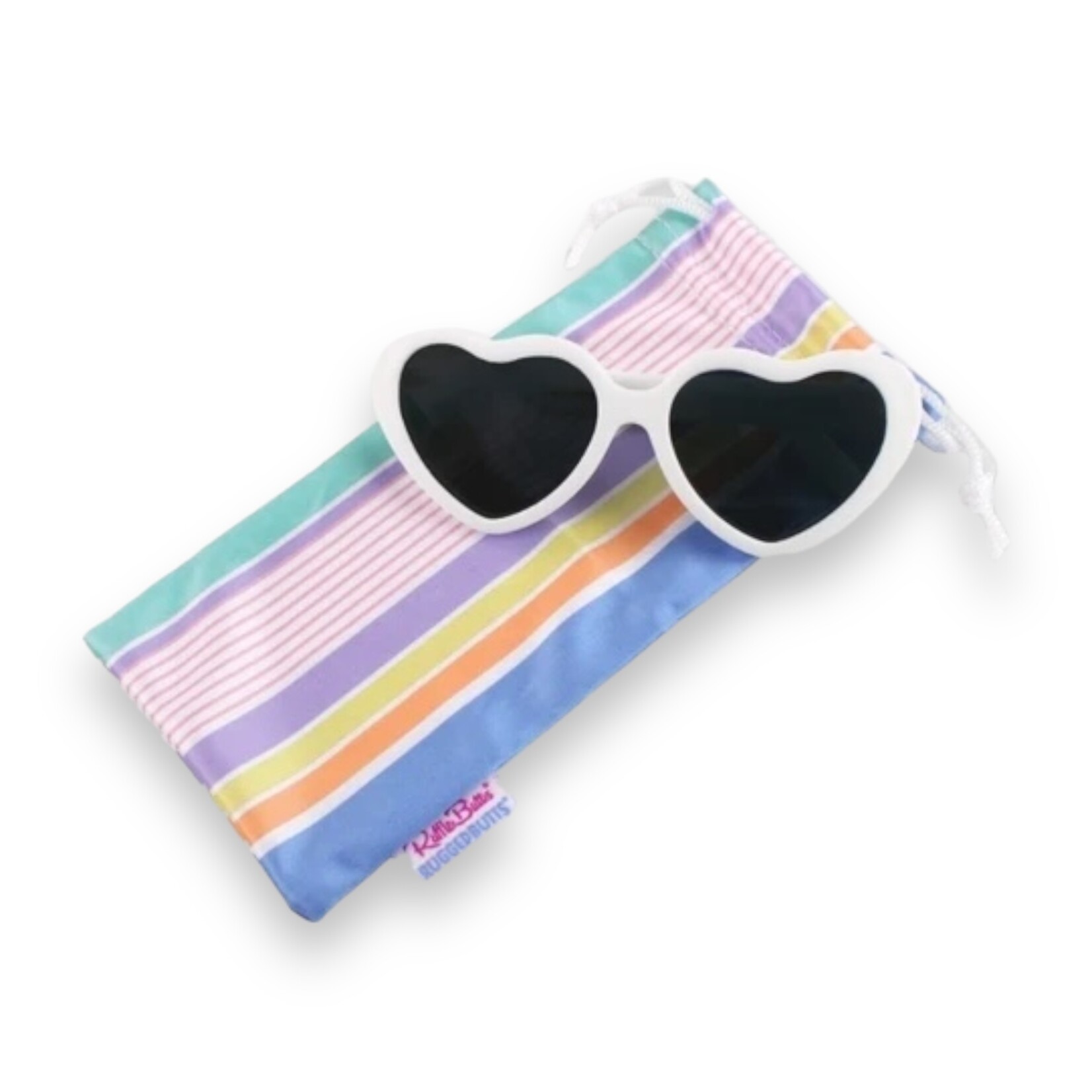 Ruffle Butts White Heart Sunglasses