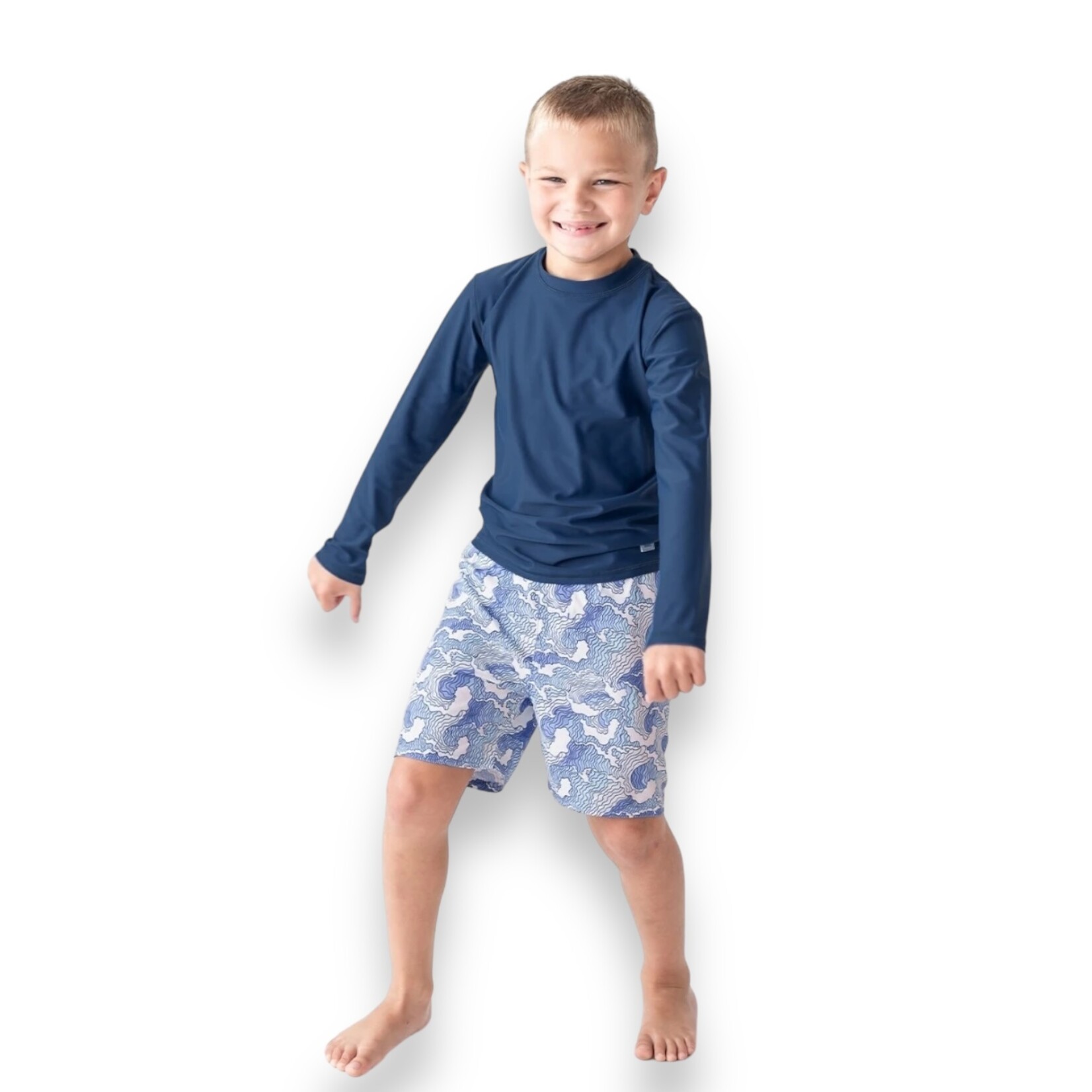 Rugged Butts Navy Long Sleeve Rash Guard Top