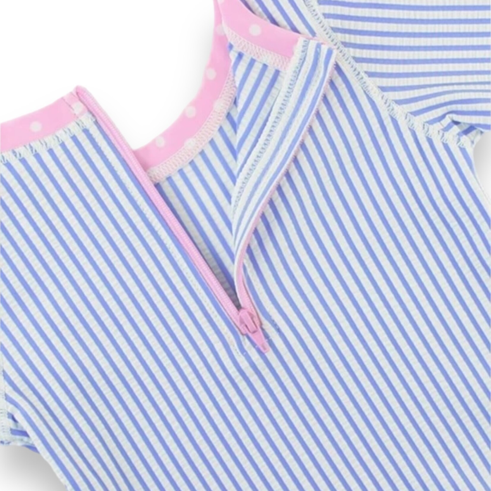 Ruffle Butts Periwinkle Blue Seersucker 2-Piece Swim