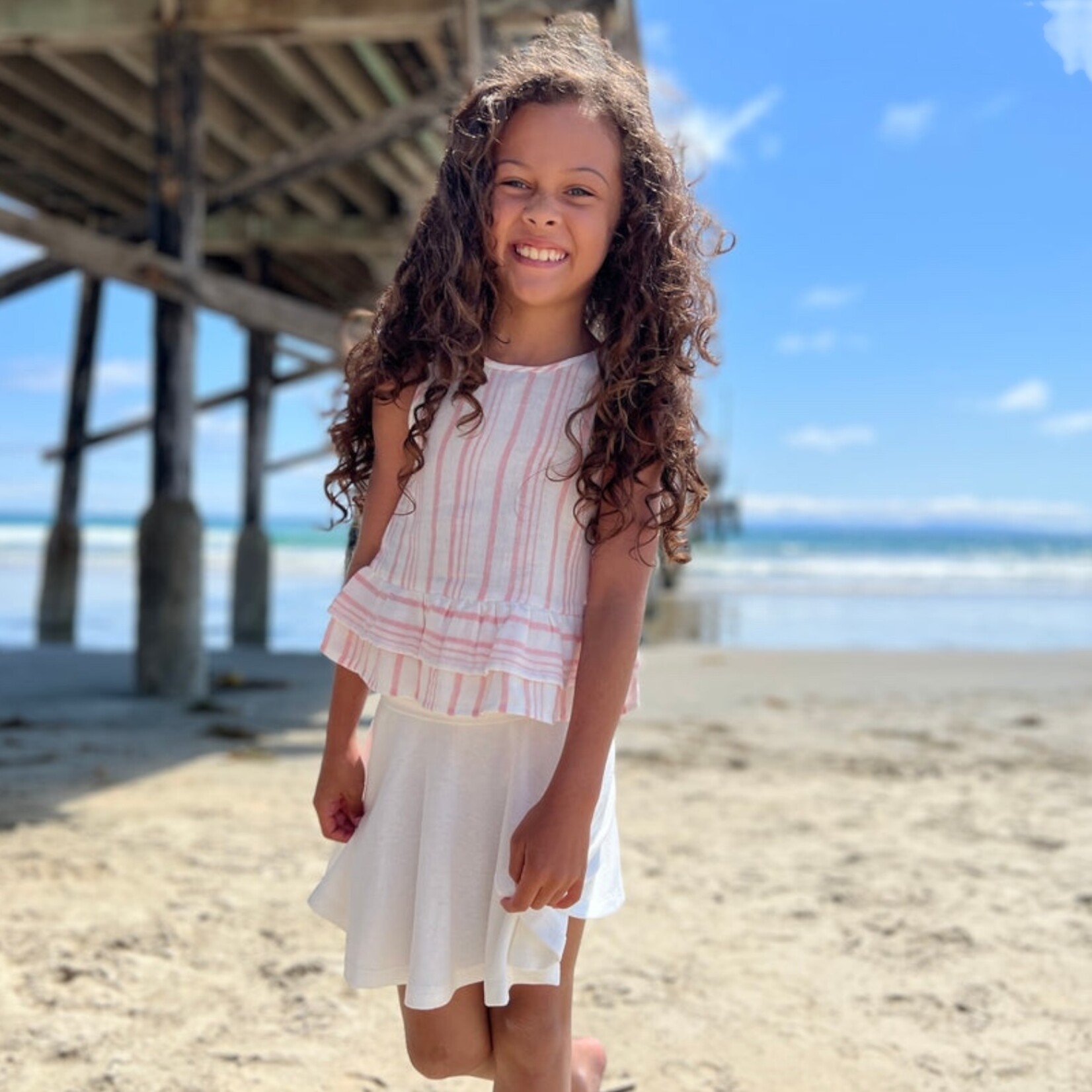 Vignette Pink Stripe Amelia Tank