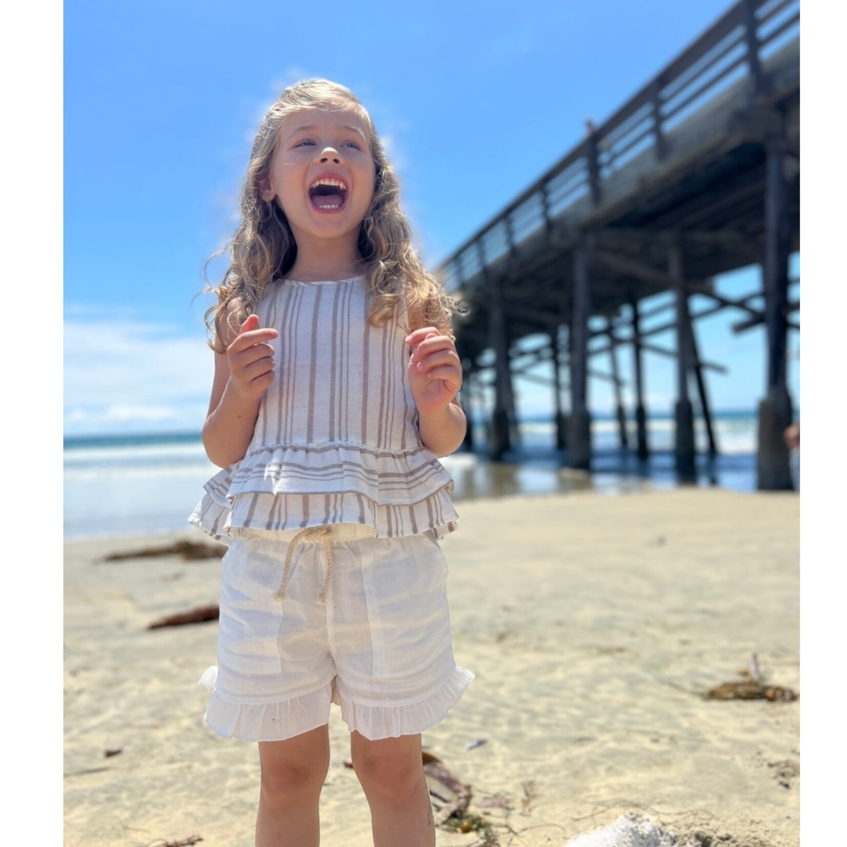 Vignette Tan Stripe Amelia Tank