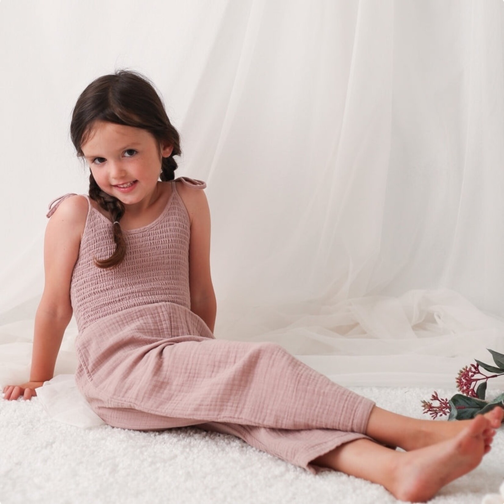 Kiwi & Park Mauve Leena Jumpsuit (Size 2-3)