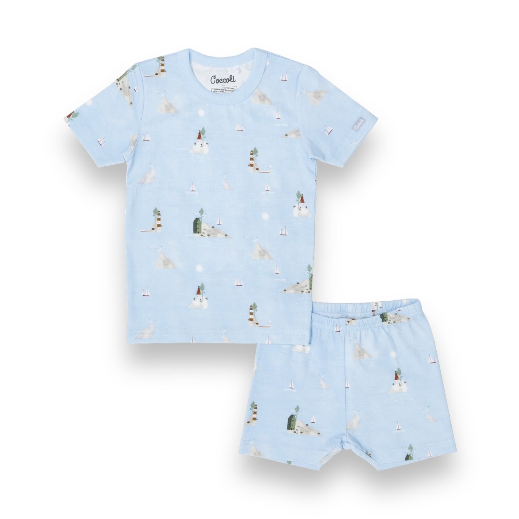 Coccoli Blue Lighthouse Shortie PJ Set