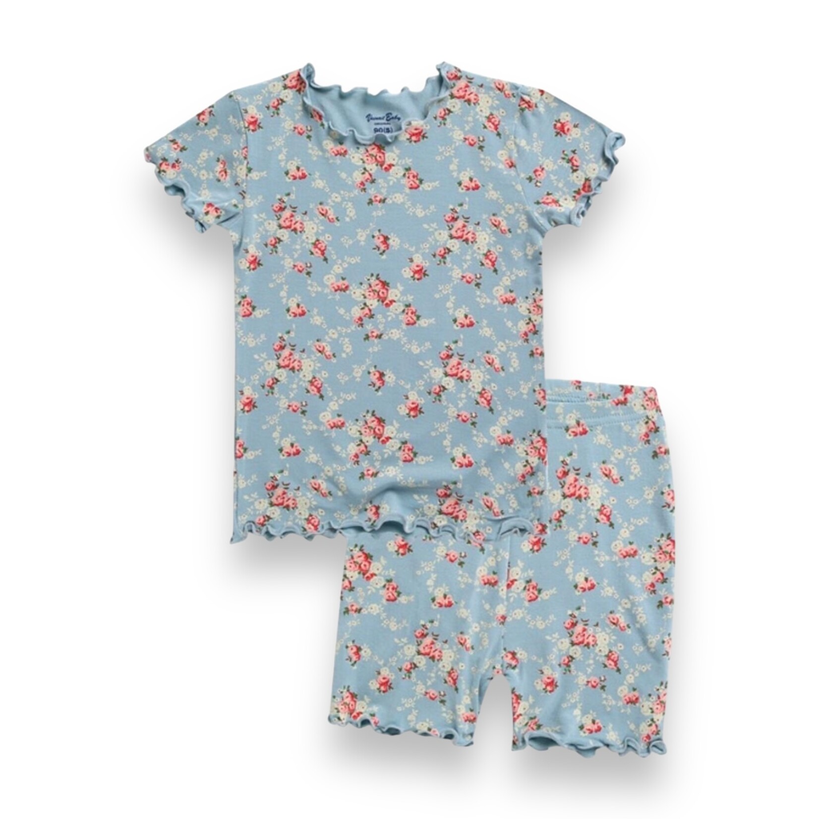 Flower Mint Curly Shortie PJ Set