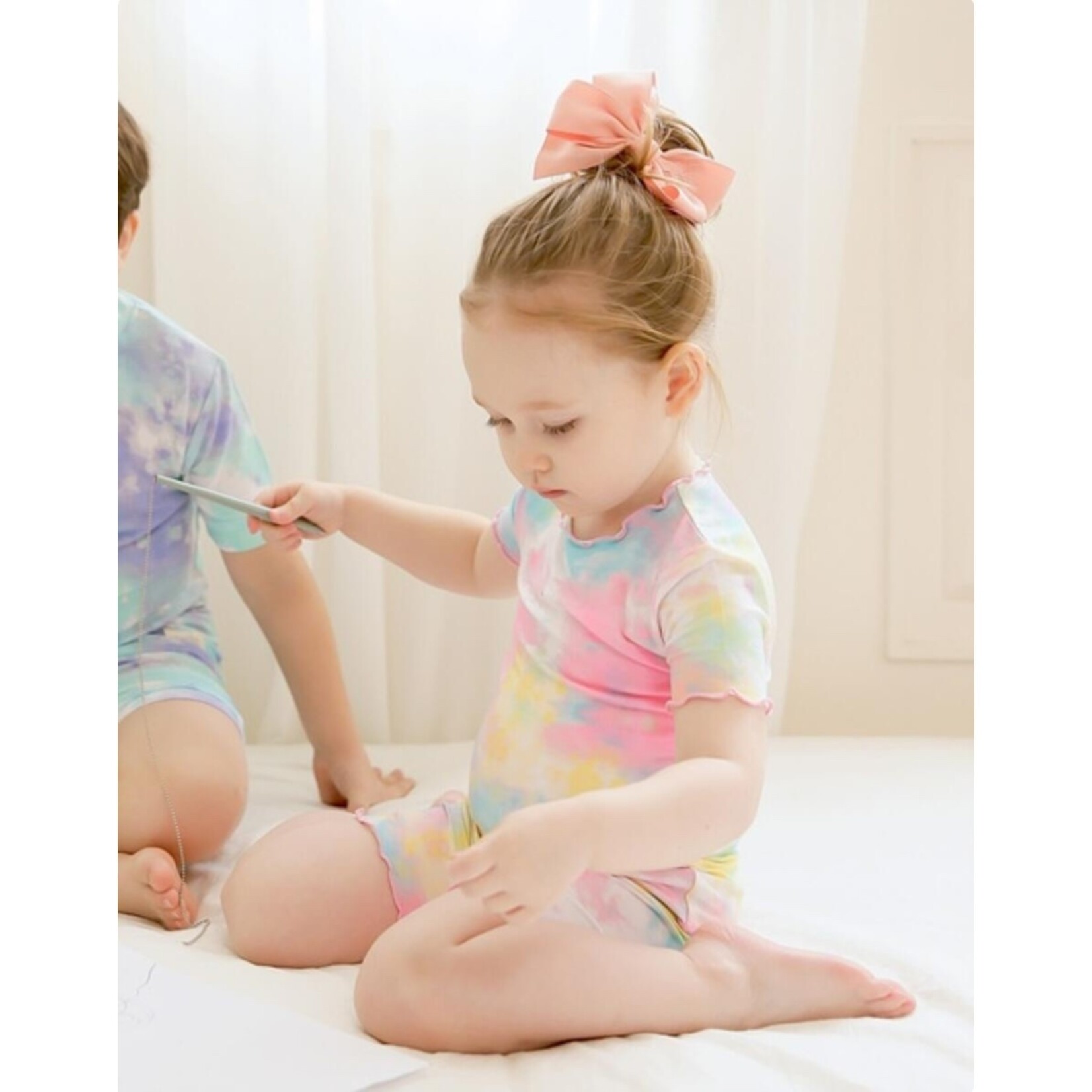 Neon Tie Dye Shortie PJ Set