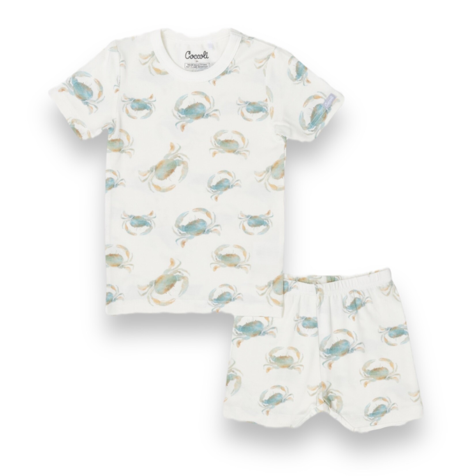 Coccoli Blue Crab Shortie PJ Set