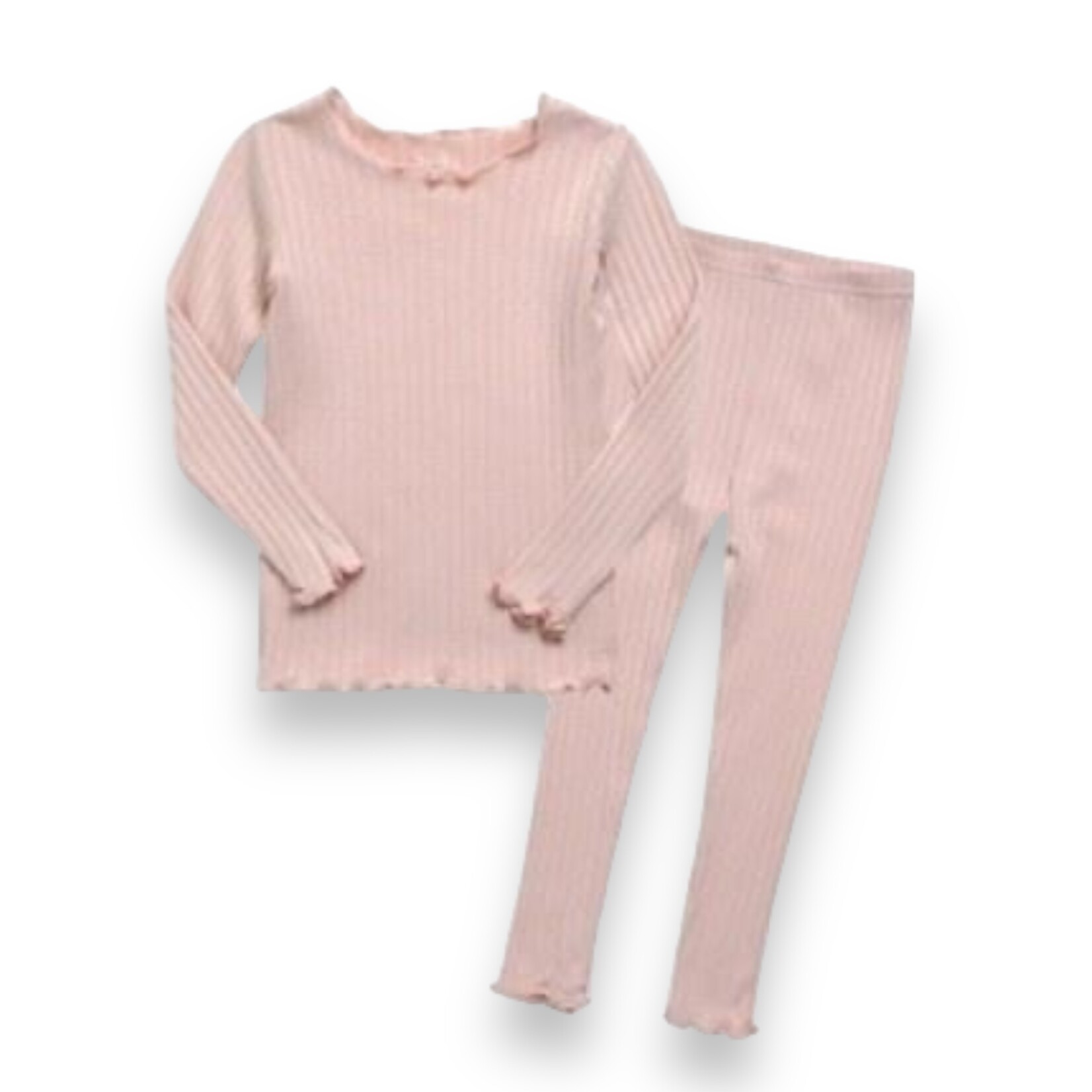 Peach Curly PJ Set