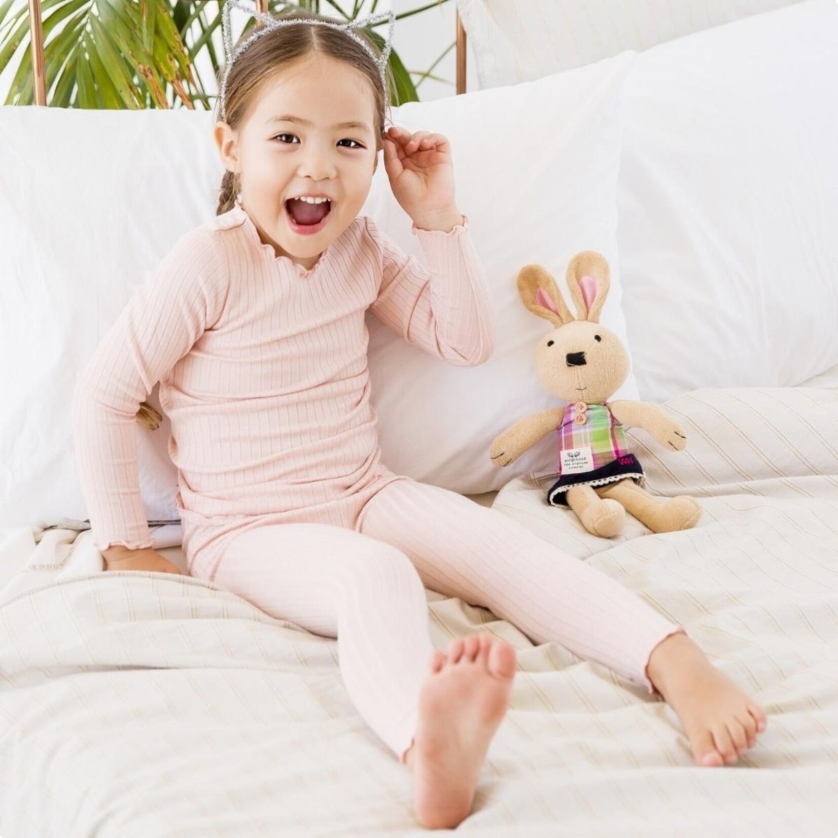 Peach Curly PJ Set
