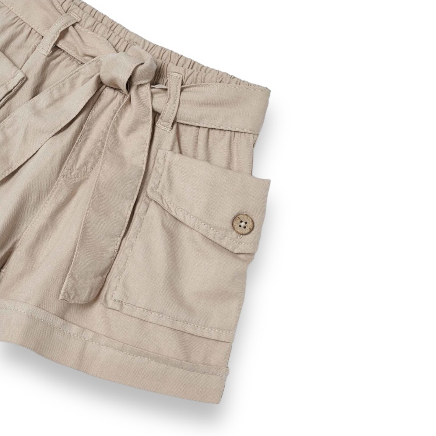 Mayoral Khaki Paper Bag Shorts