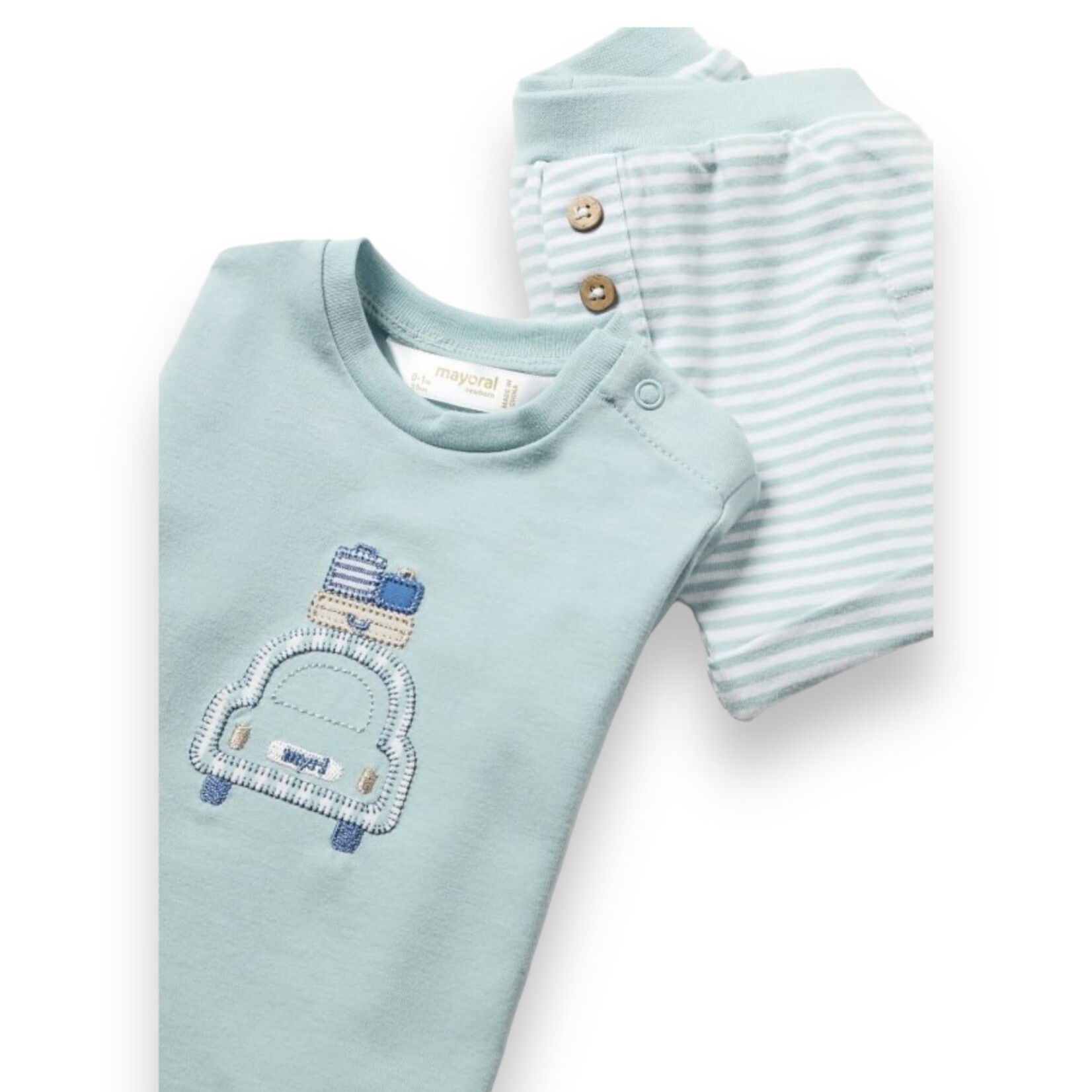 Mayoral Striped Car Short Set